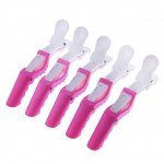 Clesti de coafor Crocodil CRD08BB Alb cu Fuchsia, 5 bucati